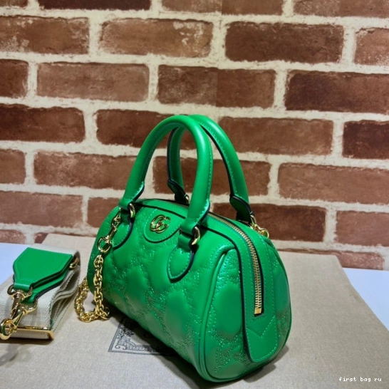 Firstbag ru top leather matelassé GG handle bag GUCCI 0814
